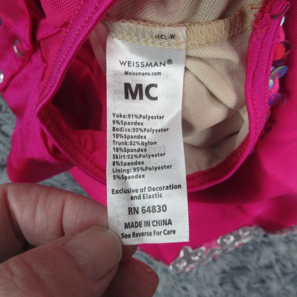 Weissman Dress 10/12 Girls Night Out Sequin Halter Skater Dance Costume NWOT